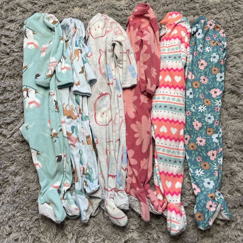 SOLD 12 Month Sleepers Lot Baby Girl